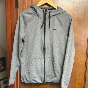 Nike Women’s Therma-fit Heather Gray Full-Zip Jacket Large